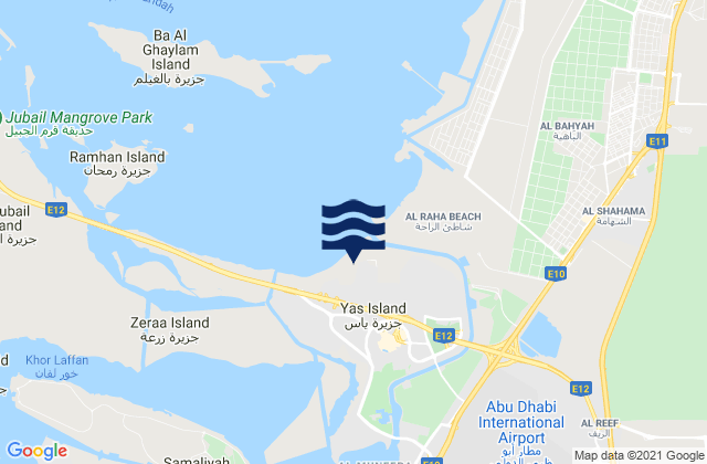 Mapa de mareas Yas Island, United Arab Emirates