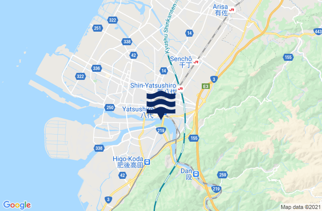 Mapa de mareas Yatsushiro Shi, Japan