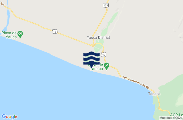 Mapa de mareas Yauca, Peru