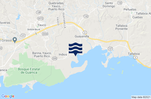 Mapa de mareas Yauco Municipio, Puerto Rico