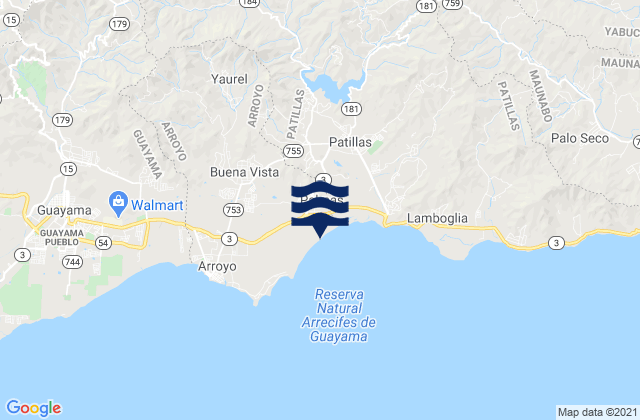 Mapa de mareas Yaurel, Puerto Rico