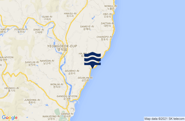 Mapa de mareas Yeongdeok, South Korea