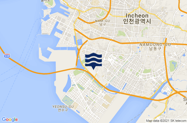 Mapa de mareas Yeonsu-gu, South Korea