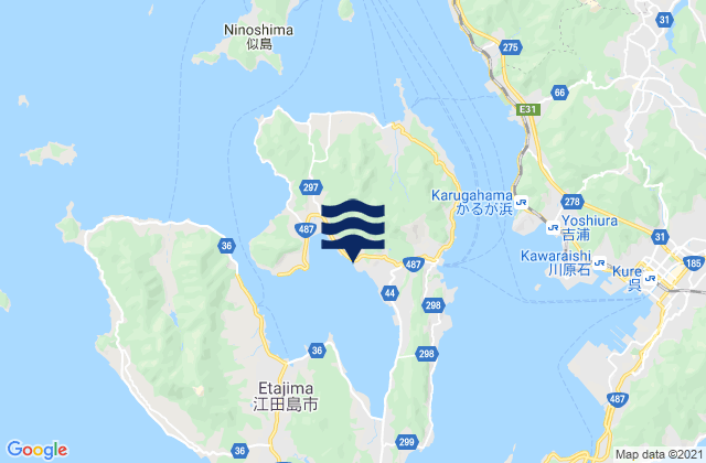 Mapa de mareas Yeta Uchi, Japan