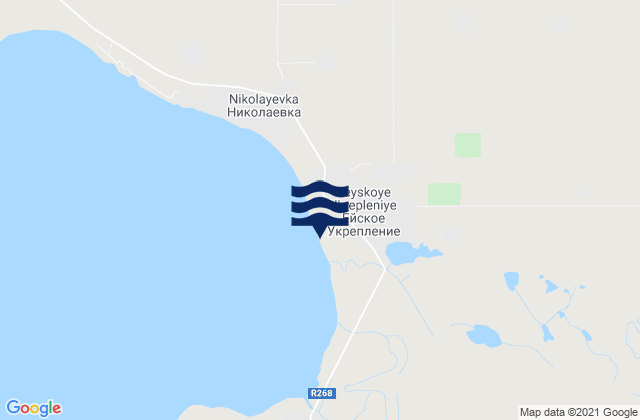 Mapa de mareas Yeyskoye Ukrepleniye, Russia