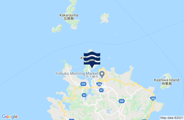 Mapa de mareas Yobuko Ko, Japan