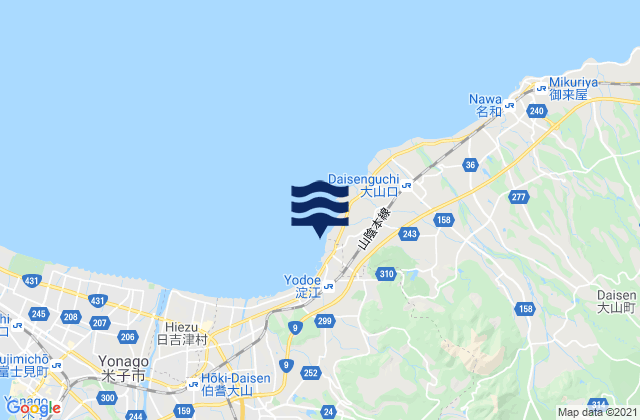 Mapa de mareas Yodoe, Japan