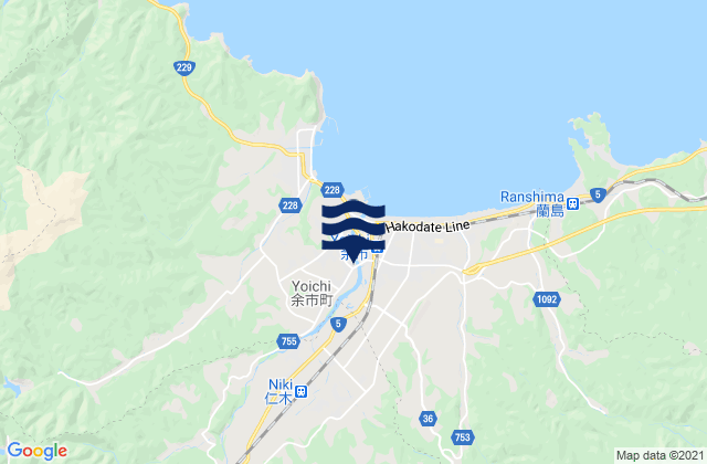 Mapa de mareas Yoichi-gun, Japan