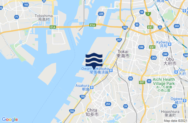 Mapa de mareas Yokosuka-kō, Japan
