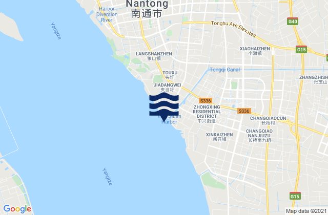 Mapa de mareas Yongxing, China