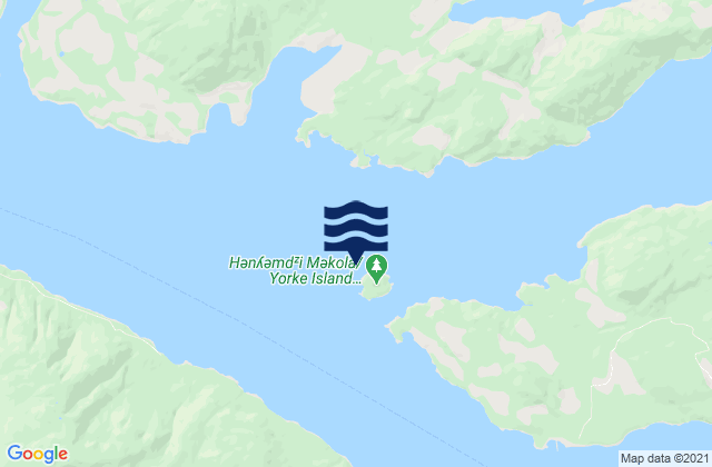 Mapa de mareas Yorke Island, Canada