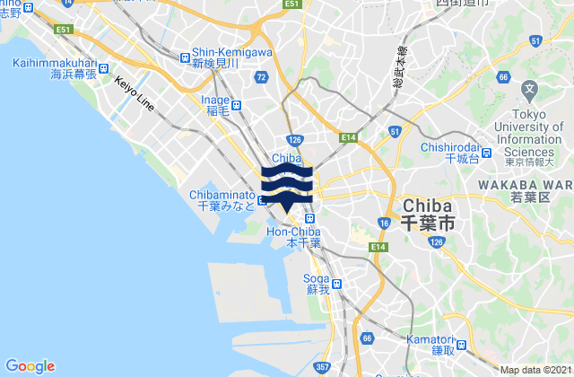 Mapa de mareas Yotsukaidō-shi, Japan