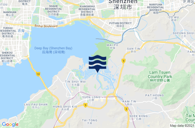 Mapa de mareas Yuen Long Kau Hui, Hong Kong