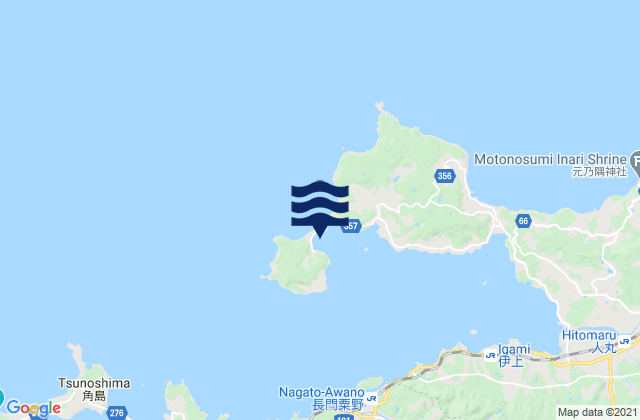 Mapa de mareas Yuya Wan (Aburatani Wan), Japan