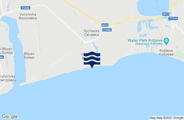Mapa de mareas Yuzhne, Ukraine