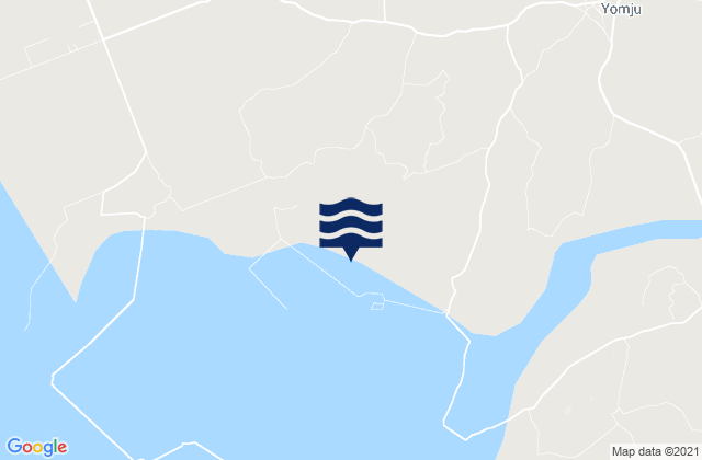 Mapa de mareas Yŏmju-gun, North Korea