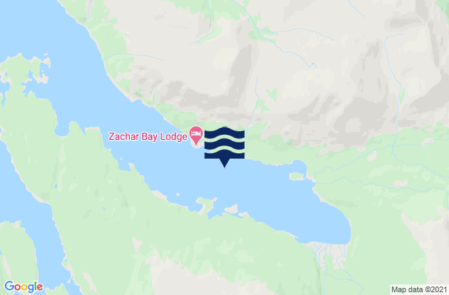 Mapa de mareas Zachar Bay, United States