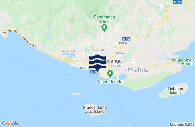 Mapa de mareas Zamboanga City, Philippines