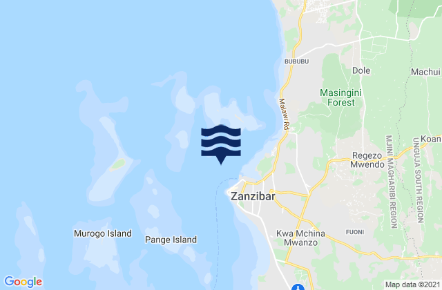 Mapa de mareas Zanzibar Zanzibar Island, Tanzania