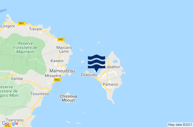 Mapa de mareas Zaudzi Ile Mayotte, French Southern Territories