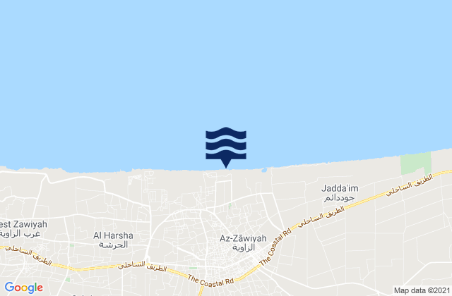 Mapa de mareas Zawiya, Libya