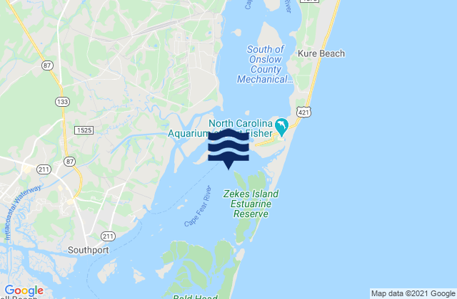 Mapa de mareas Zekes Island, United States