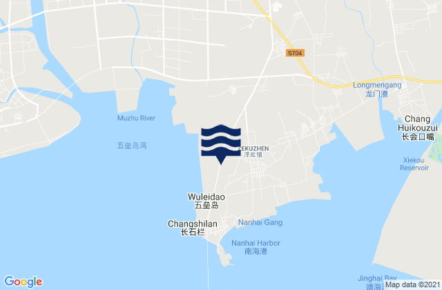Mapa de mareas Zeku, China