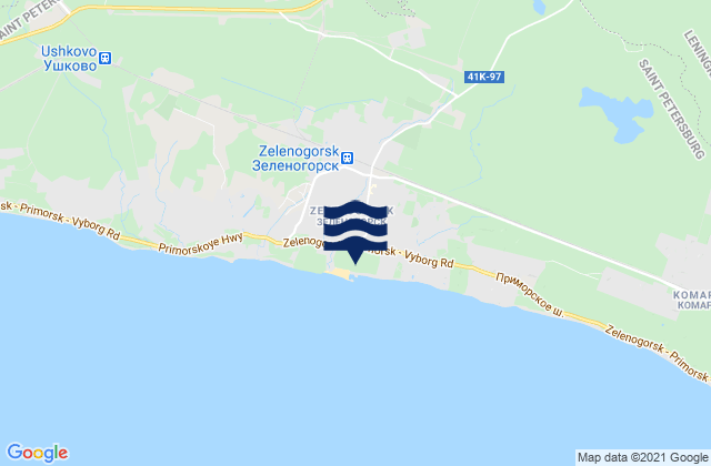 Mapa de mareas Zelenogorsk, Russia
