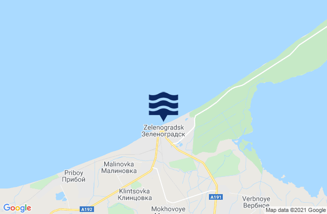 Mapa de mareas Zelenogradsk, Russia