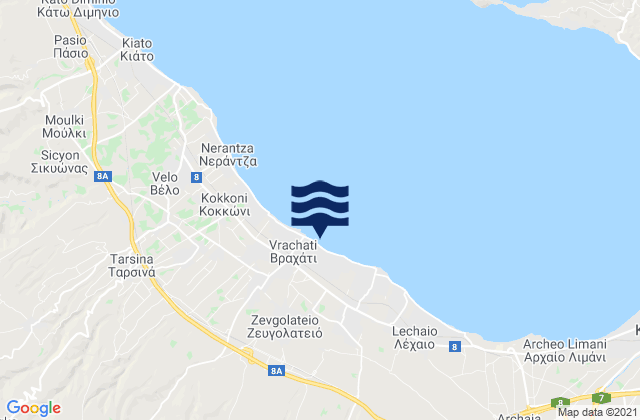 Mapa de mareas Zevgolateió, Greece