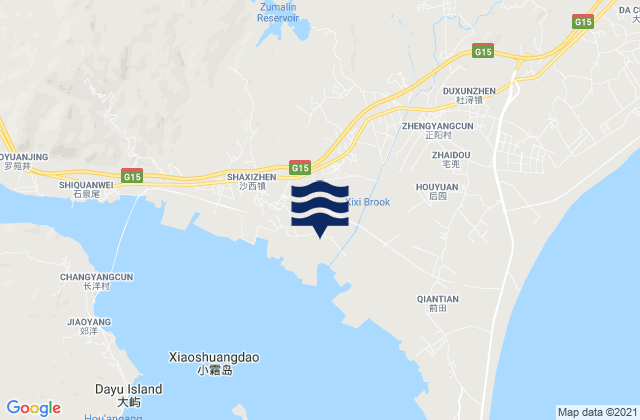Mapa de mareas Zhengyang, China