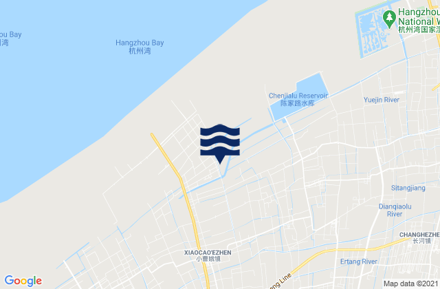Mapa de mareas Zhouxiang, China