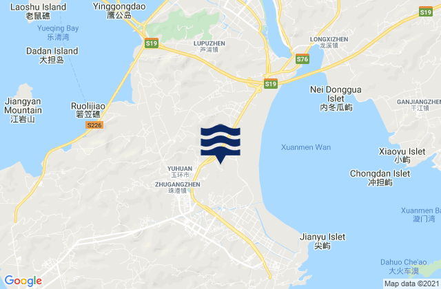 Mapa de mareas Zhugang, China