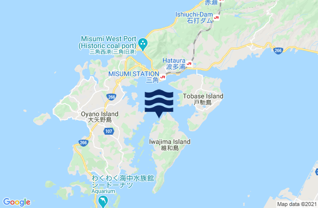 Mapa de mareas Zozo-No-Seto, Japan