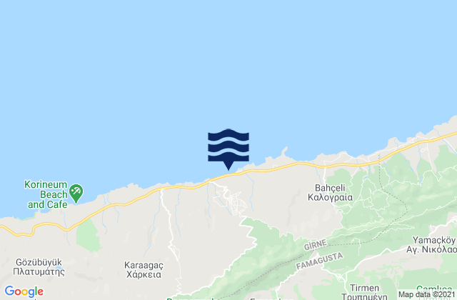 Mapa de mareas Ágios Amvrósios, Cyprus