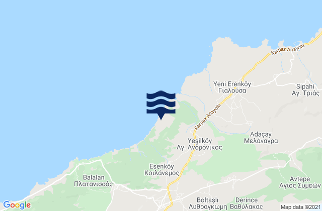 Mapa de mareas Ágios Andrónikos, Cyprus