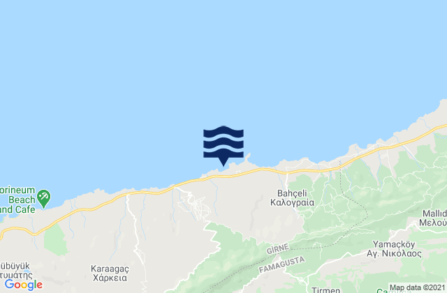 Mapa de mareas Ágios Charíton, Cyprus