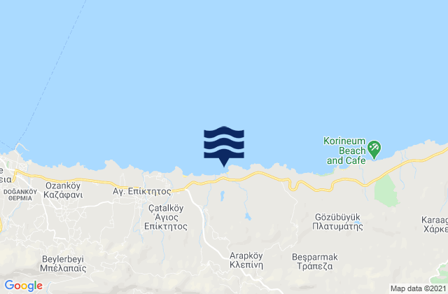 Mapa de mareas Ágios Epíktitos, Cyprus