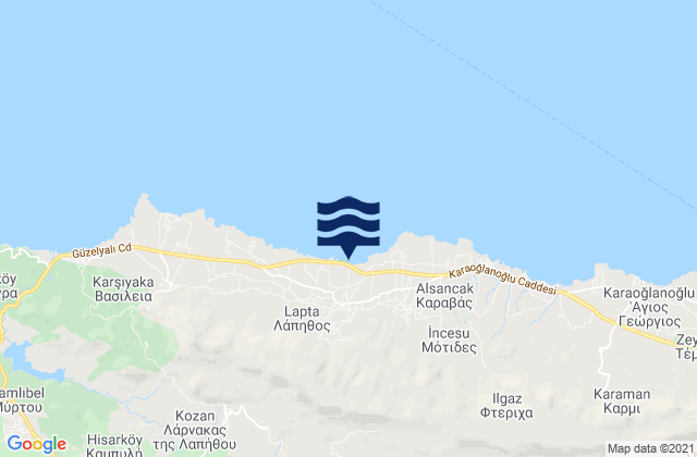 Mapa de mareas Ágios Ermólaos, Cyprus