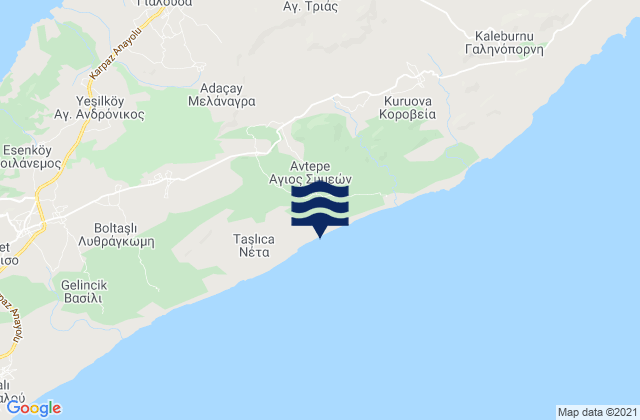 Mapa de mareas Ágios Symeón, Cyprus