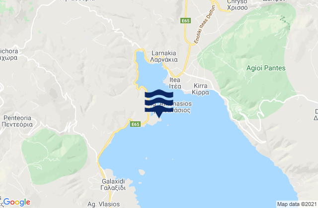 Mapa de mareas Ákra Trípori, Greece