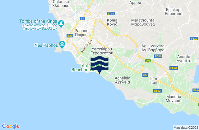 Mapa de mareas Ármou, Cyprus