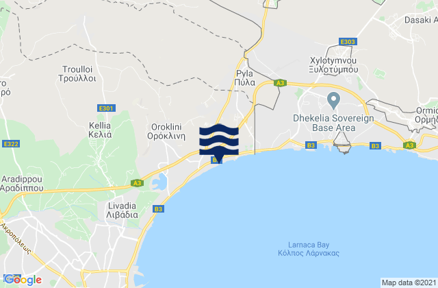 Mapa de mareas Ársos, Cyprus