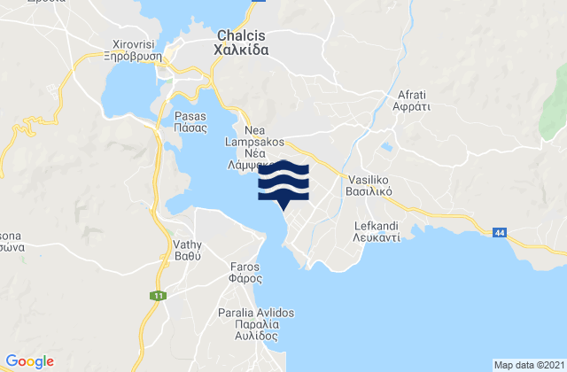 Mapa de mareas Áyios Nikólaos, Greece