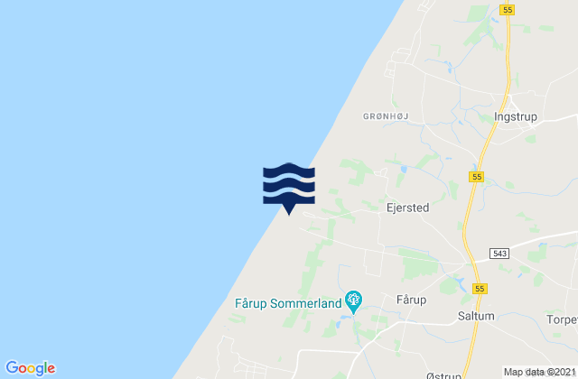 Mapa de mareas Åbybro, Denmark