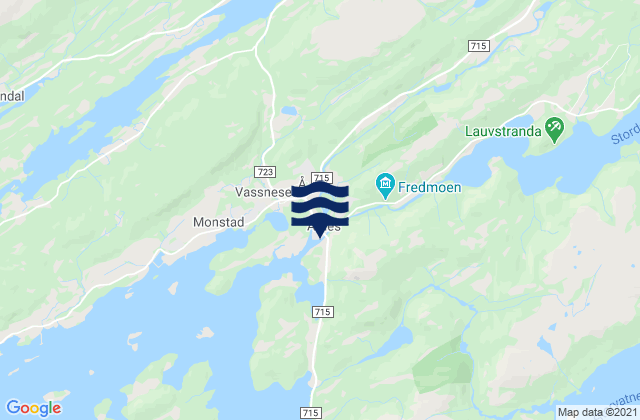 Mapa de mareas Åfjord, Norway