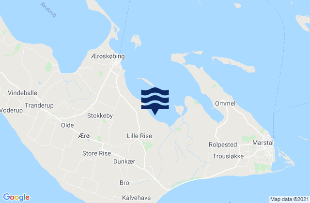 Mapa de mareas Ærø Kommune, Denmark