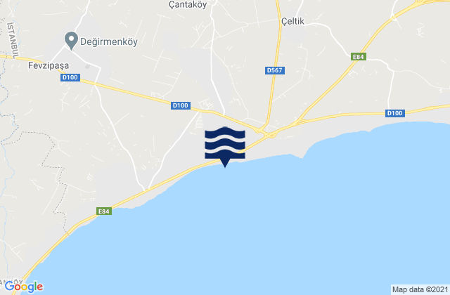 Mapa de mareas Çanta, Turkey