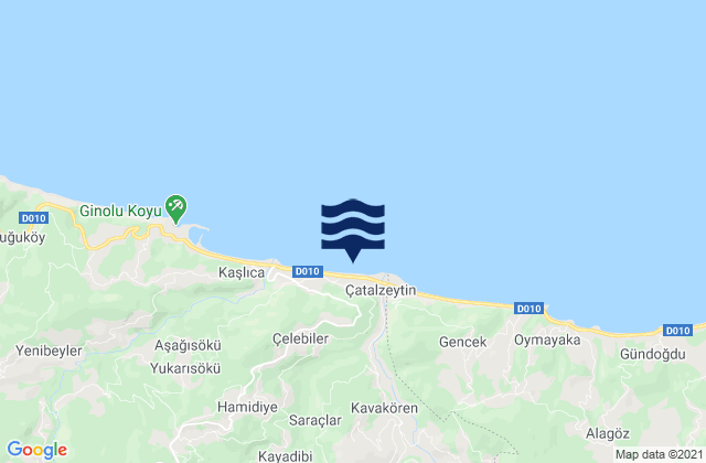 Mapa de mareas Çatalzeytin, Turkey