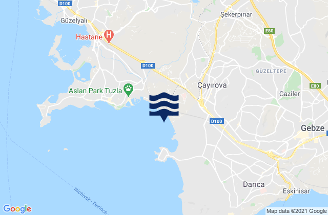 Mapa de mareas Çayırova, Turkey